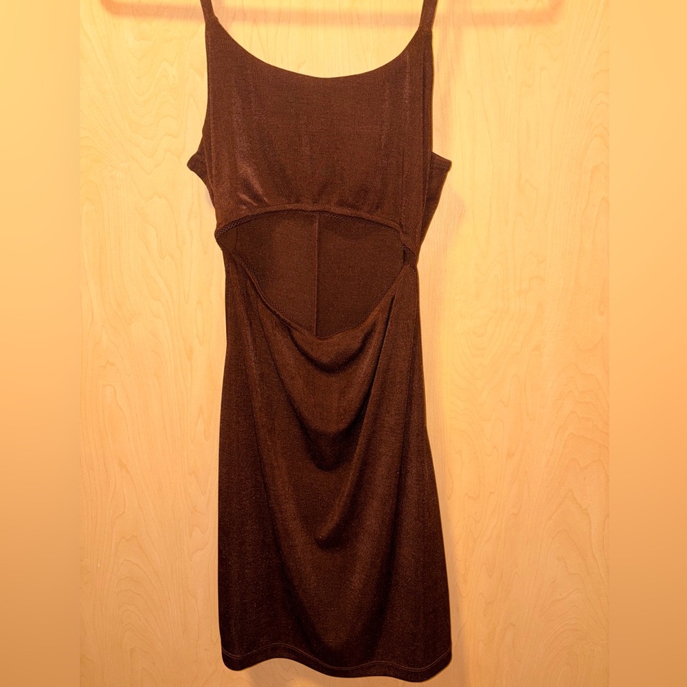 Brown Cut Out Dress